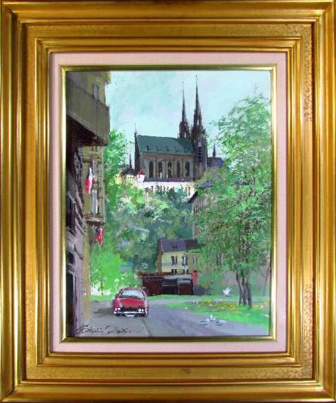 楽天市場】小田切 訓 「 塔のある運河 」 油絵 ・ 油彩画 F4 ( 4号