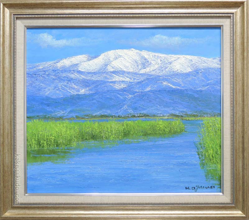 楽天市場】絵画 油絵 白馬三山山麓（1） 送料無料 【日本の風景】【海