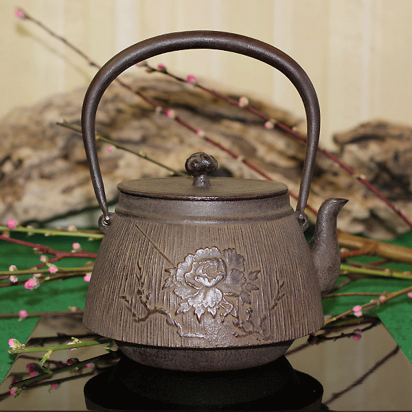 楽天市場】【送料無料】南部鉄器 南部鉄瓶 鉄瓶 富士型 桜 1.7L 長寿堂