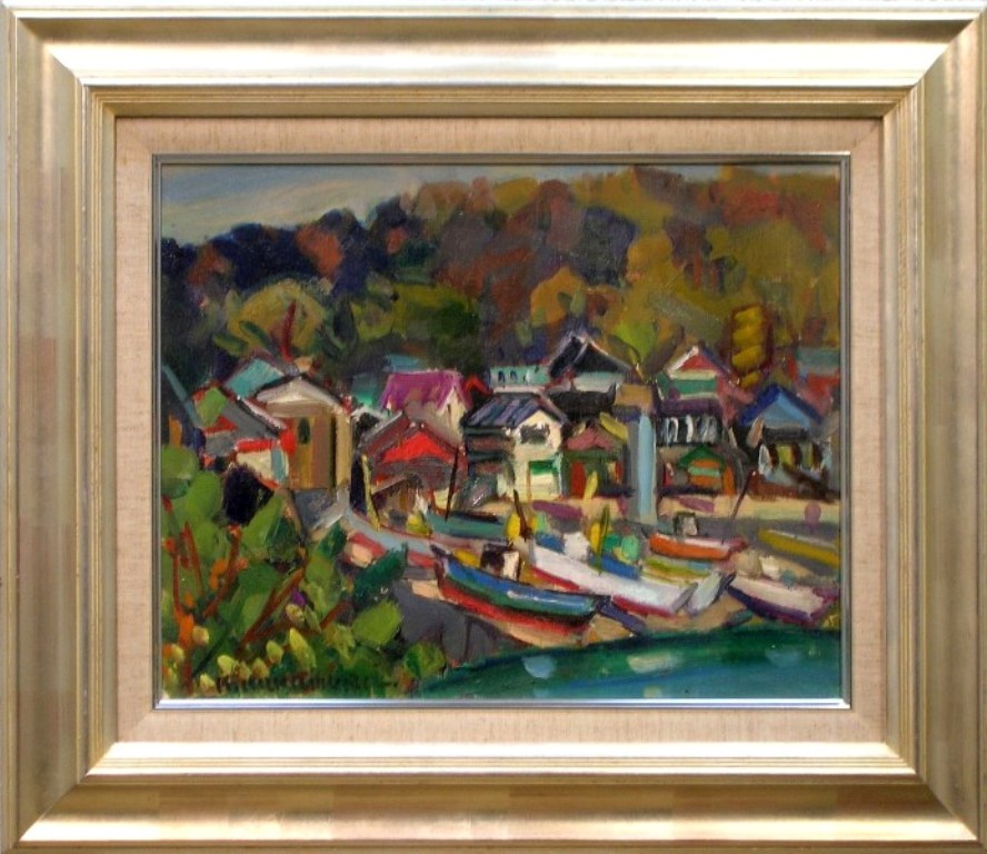 楽天市場】安永勝美 「長野路初秋」 油彩6号 : 小野画廊