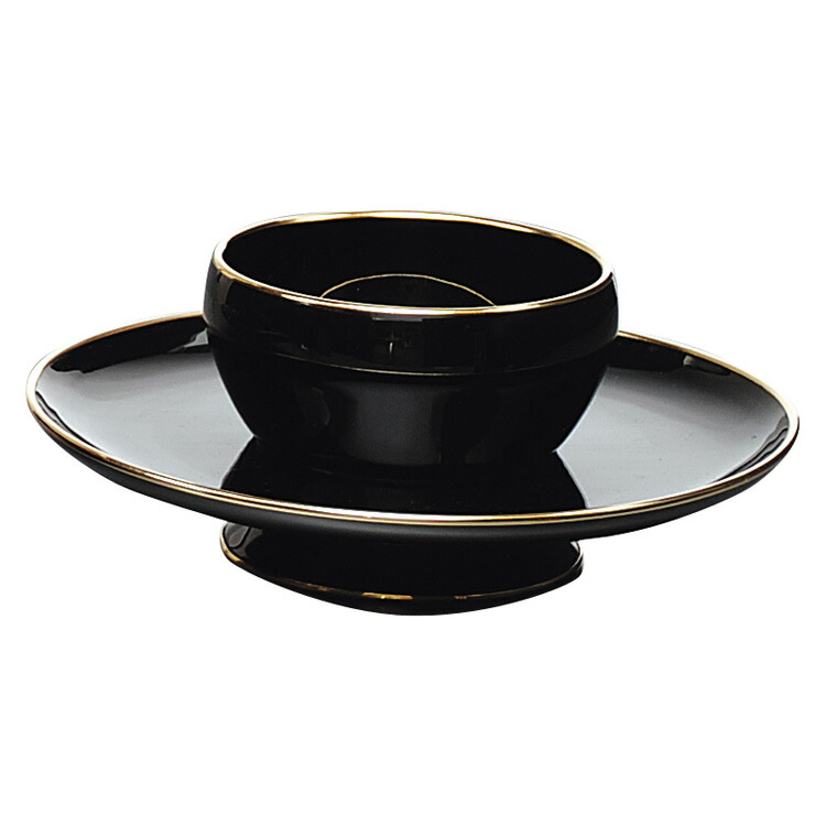 楽天市場】【茶器/茶道具 天目台】 尼崎台 黒漆塗り 縁塗り 中村宗悦作