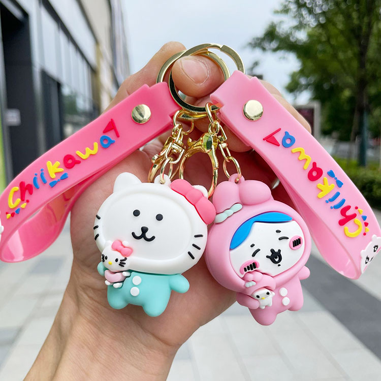 ちいかわ サンリオ コラボ フロッキーマスコットチャーム ハチワレ