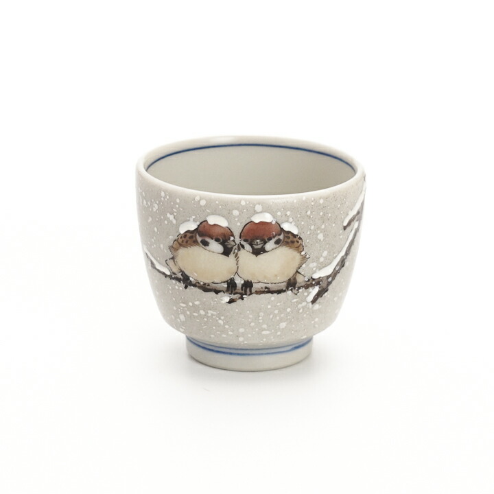 楽天市場】九谷焼 ぐい呑 雪二雀図 中村陶志人 送料無料 酒器 ぐい呑み