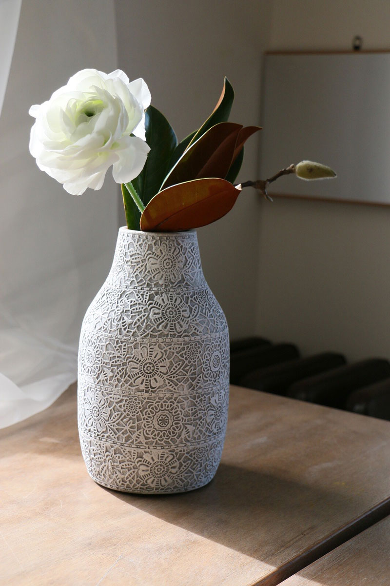 楽天市場】【送料無料】花瓶 フラワーベース 陶器 白 おしゃれ