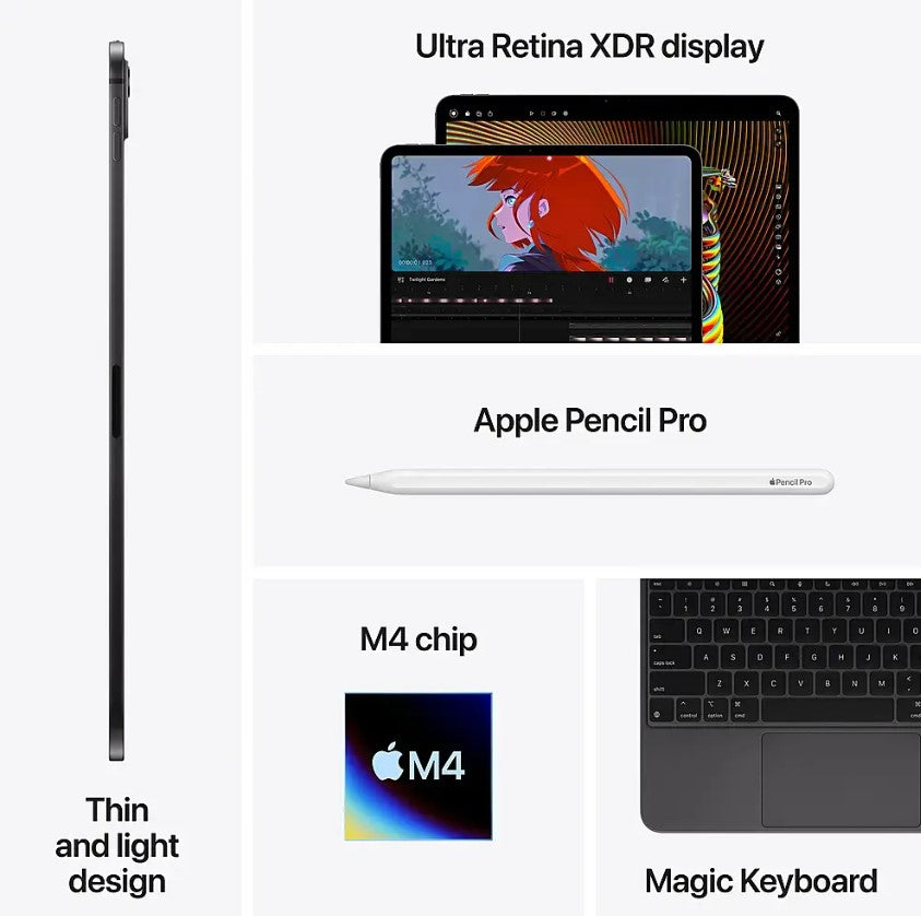 Apple 13-Inch iPad Pro M4 WiFi + Cellular 256GB With Standard