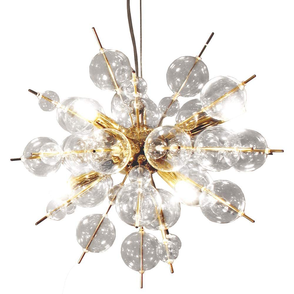 ペンダントライト 6灯 ガラス バブルシャンデリア LED付属 おしゃれ