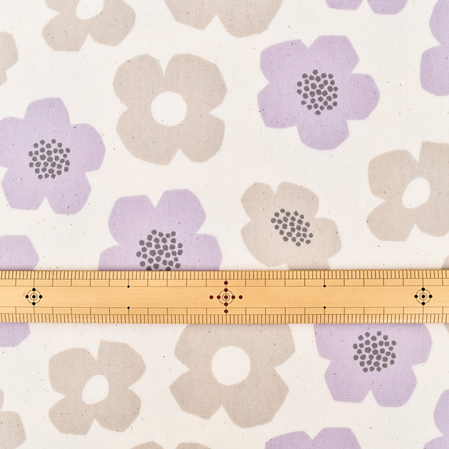 MY mama 生地 つや消し ラミネート 小さな モダンフラワー □ 花柄