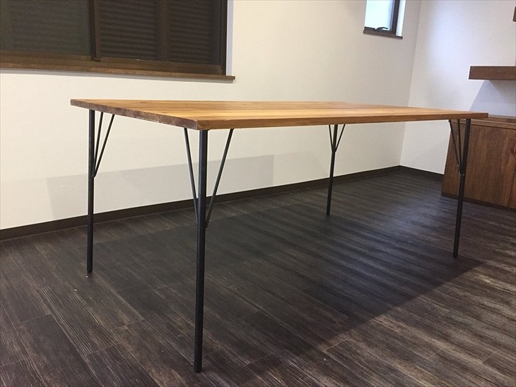 マメてりあ アイアンレッグ 角度付き 丸タイプ 鉄脚 DIY テーブル脚 4