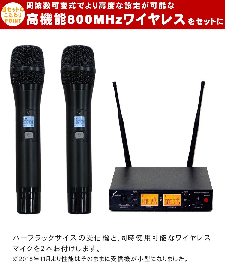 ローランド（Roland） ワイヤレスマイク2本付き スピーカーセット 耐久