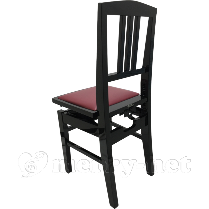 背もたれ付き ピアノ椅子 座面エンジ NO5 イトマサ トムソン椅子