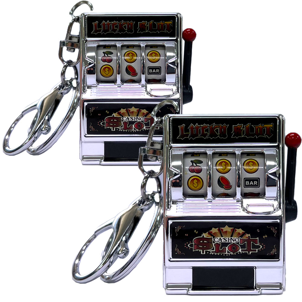 キーホルダー キーチェーン キーリング 2個セット スロットマシン