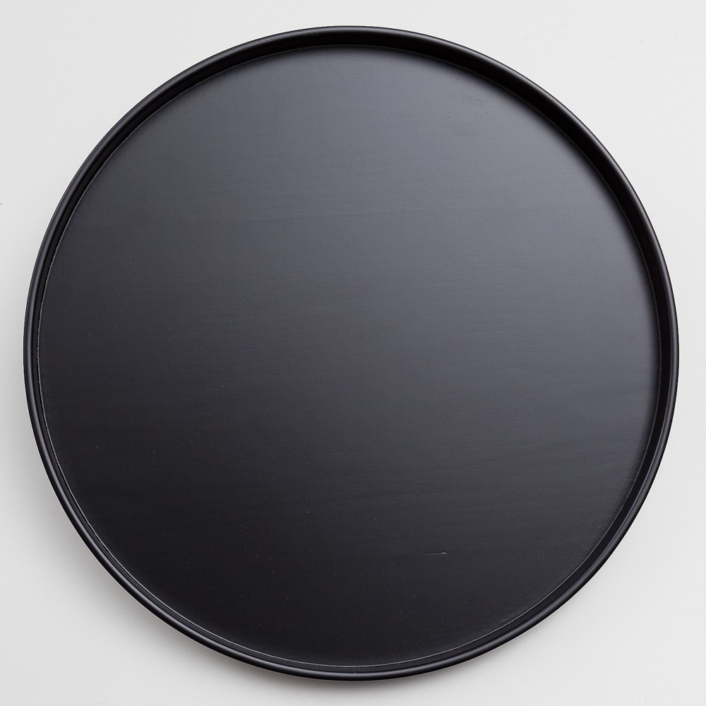 漆器 菓子鉢 平鉢 トレー 丸盆 深め ブラック 無地 工芸 漆器 菓子鉢