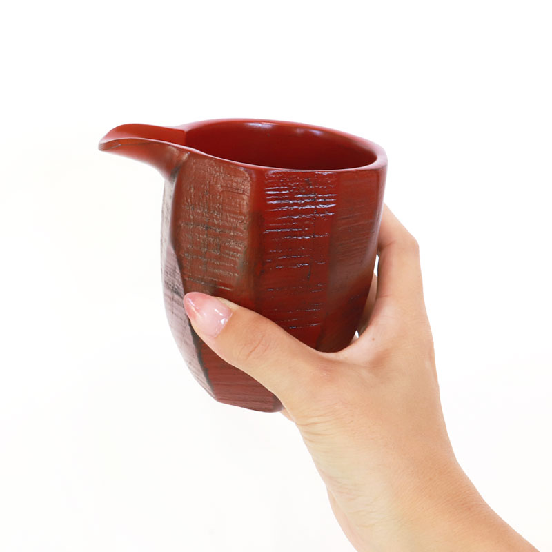 みよし漆器本舗 天然木製 片口（LL） 根来 漆塗り 酒器 日本酒 食器