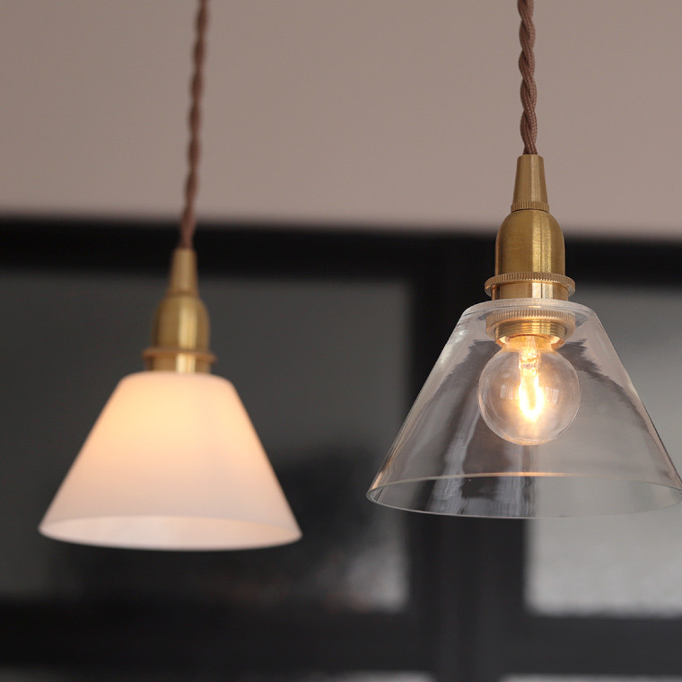 ランプシェードのみ ミニガラスシェード コニック 北欧風 照明器具