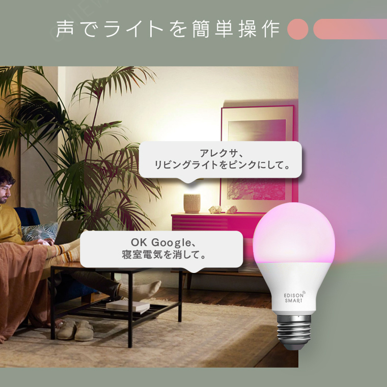 Edison Smart（エジソンスマート） 5個セット スマート電球 LED電球