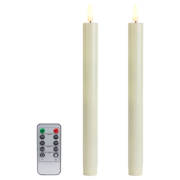 LED ろうそく 2本 リモコン セット 蝋燭 ローソク 電池式 火を使わない
