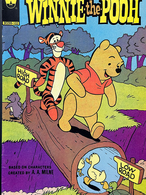 ポスター プーさん ティガー ロンドン 額付 約12cm 角