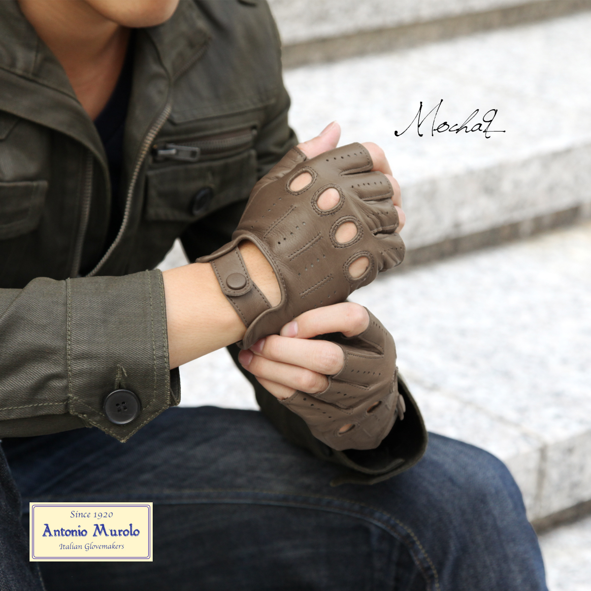 ドライビンググローブ 半指 ブランド ファッション おすすめ 本革 手袋