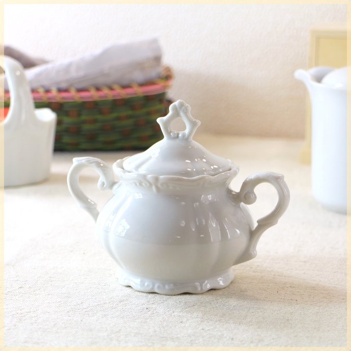 スワン シュガーケース 国産 瀬戸焼 シュガーポット キャニスター 砂糖