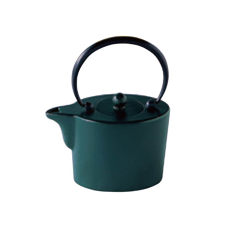 岩鋳（IWACHU） 雅 カラー 鉄急須 450ml 茶こし付き 藍花 南部鉄器