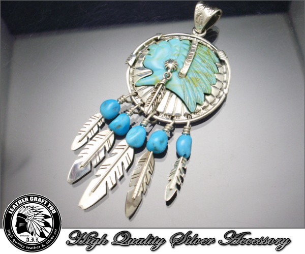 ターコイズ シルバー950 ペンダント インディアンジュエリー