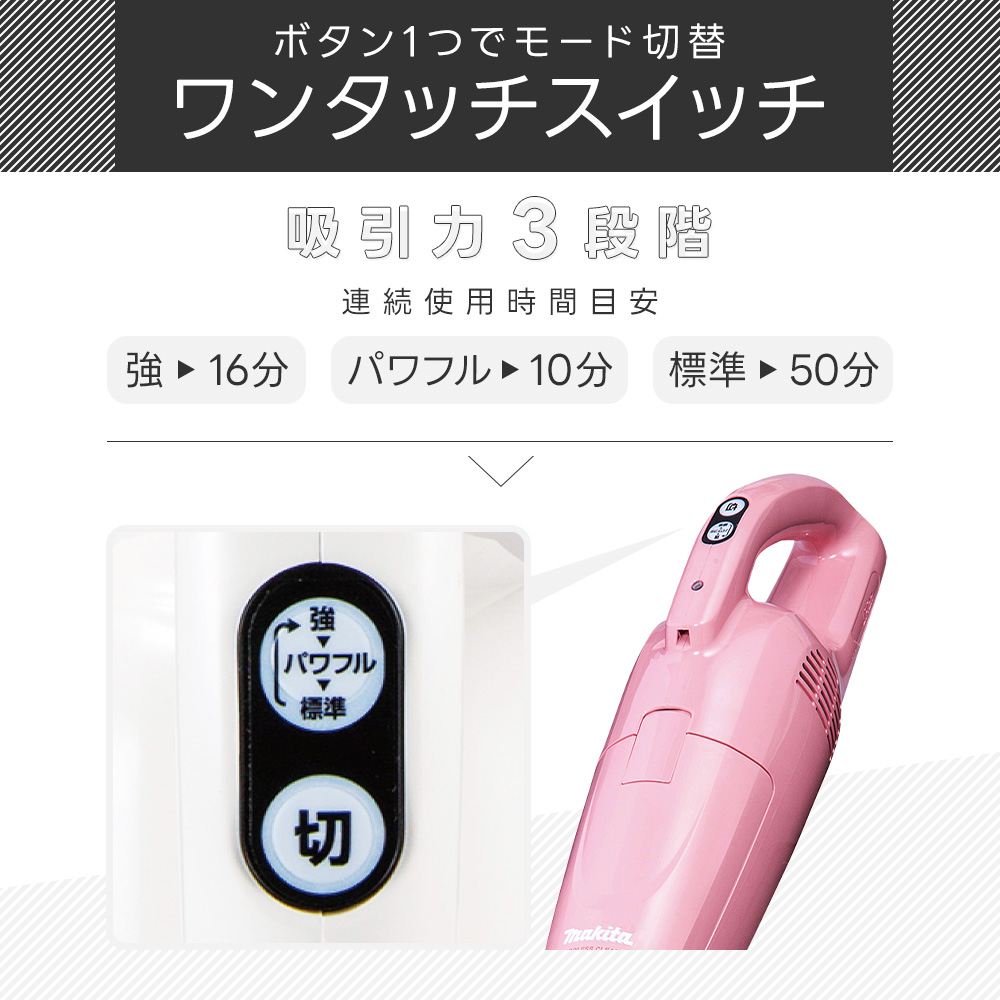 マキタ（makita） 掃除機 紙パック コードレス CL115FD 充電式 軽量