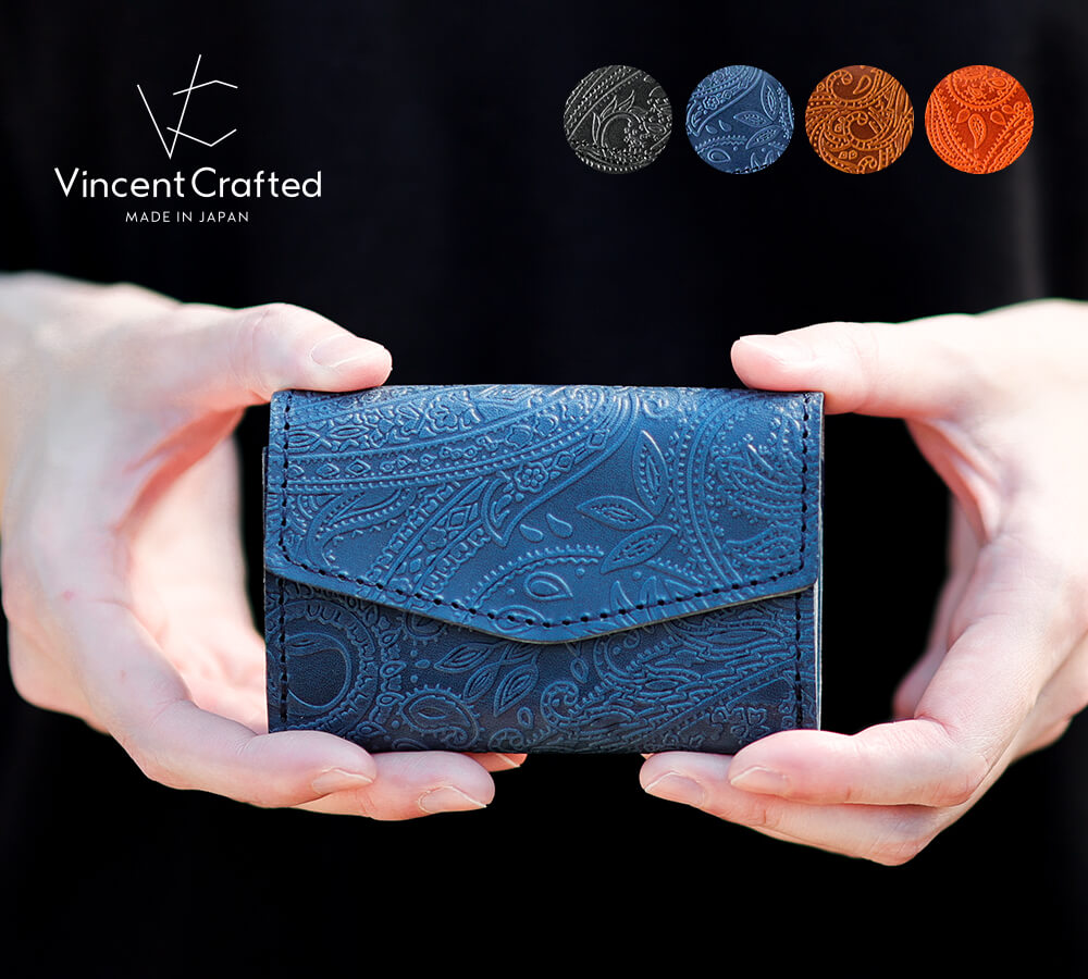 VINCENT CRAFTED 日本製 栃木レザー ハニカム カードケース 名刺入れ
