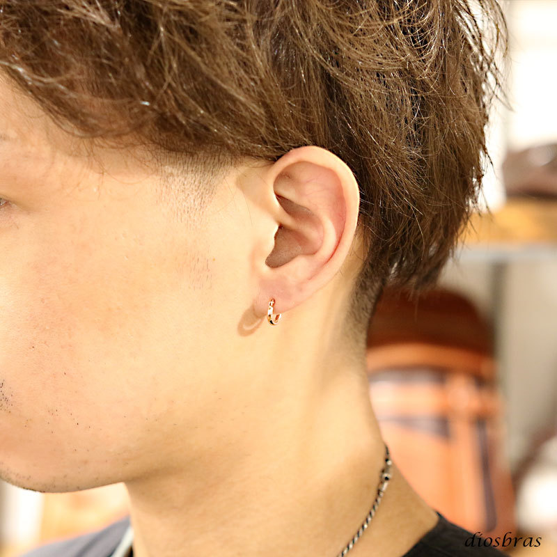 18K 18金 フープピアス k18 シンプル リング ゴールド ピアス 18k