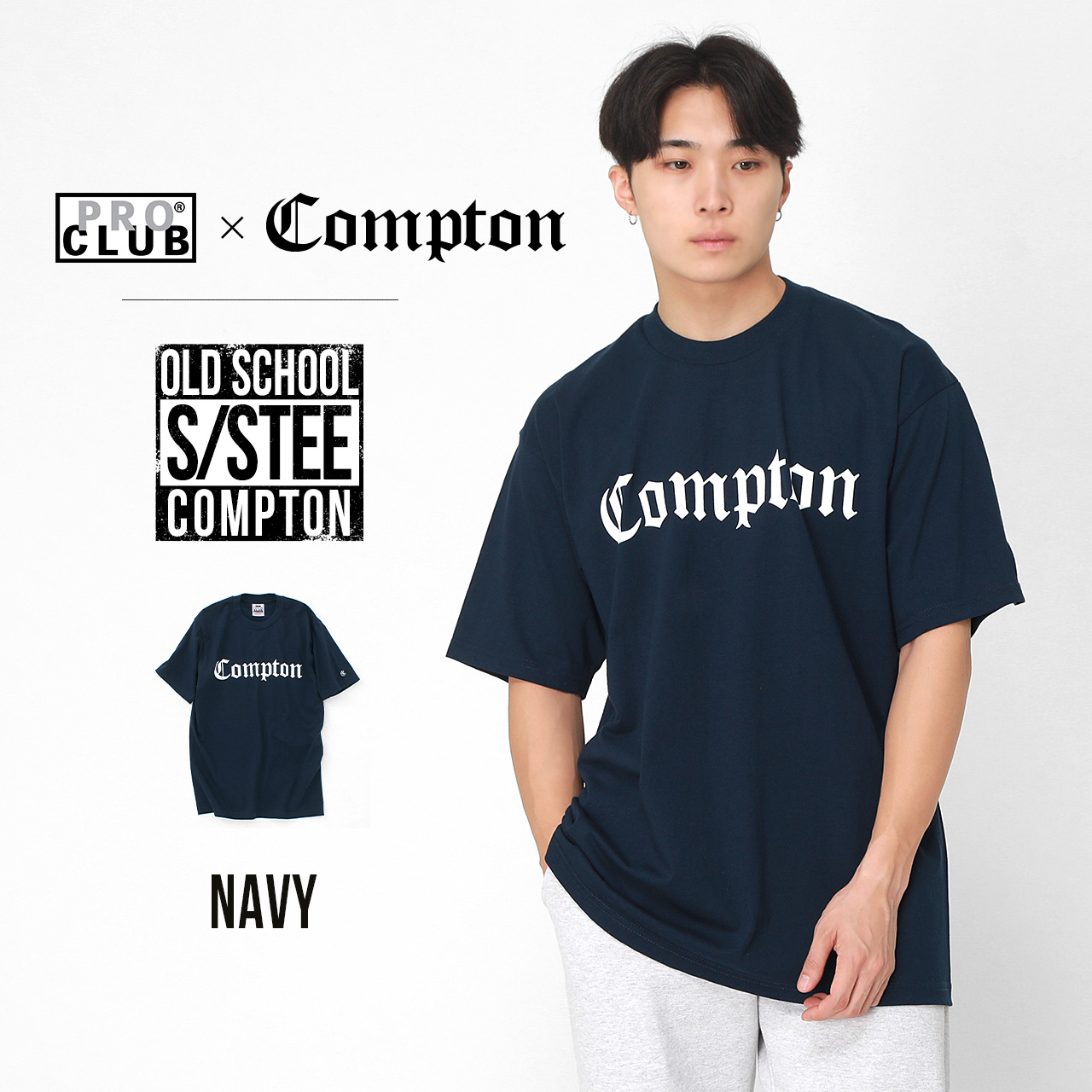 PRO CLUB（プロクラブ） COMPTON コンプトン 半袖Tシャツ メンズ