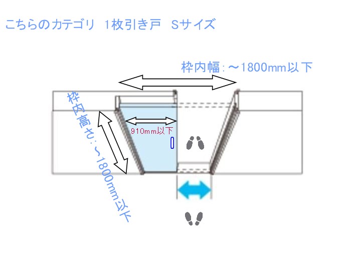 オーダー引き戸 室内対応 (商品コード：ks-044) 木製建具 1枚引き戸 片