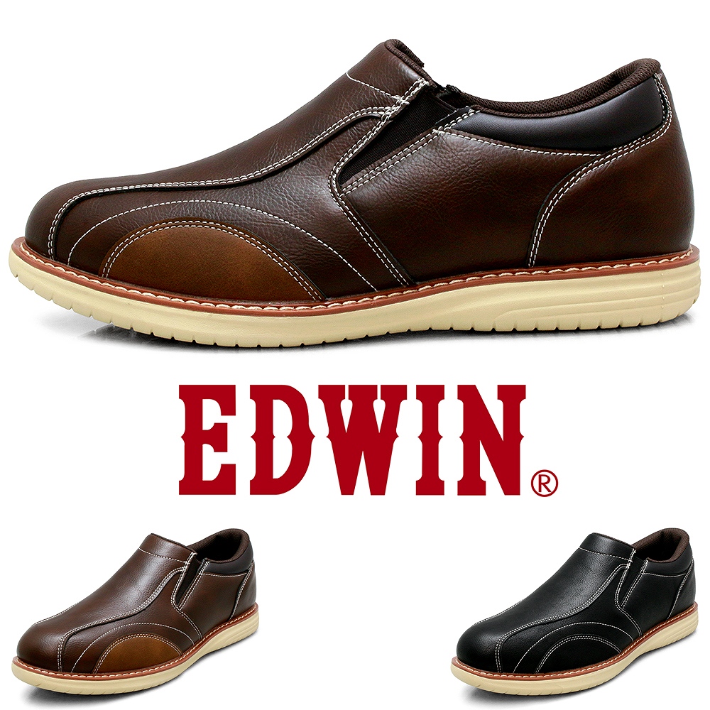 EDWIN（エドウィン） 靴 メンズ シューズ 防水 スリッポン カジュアル