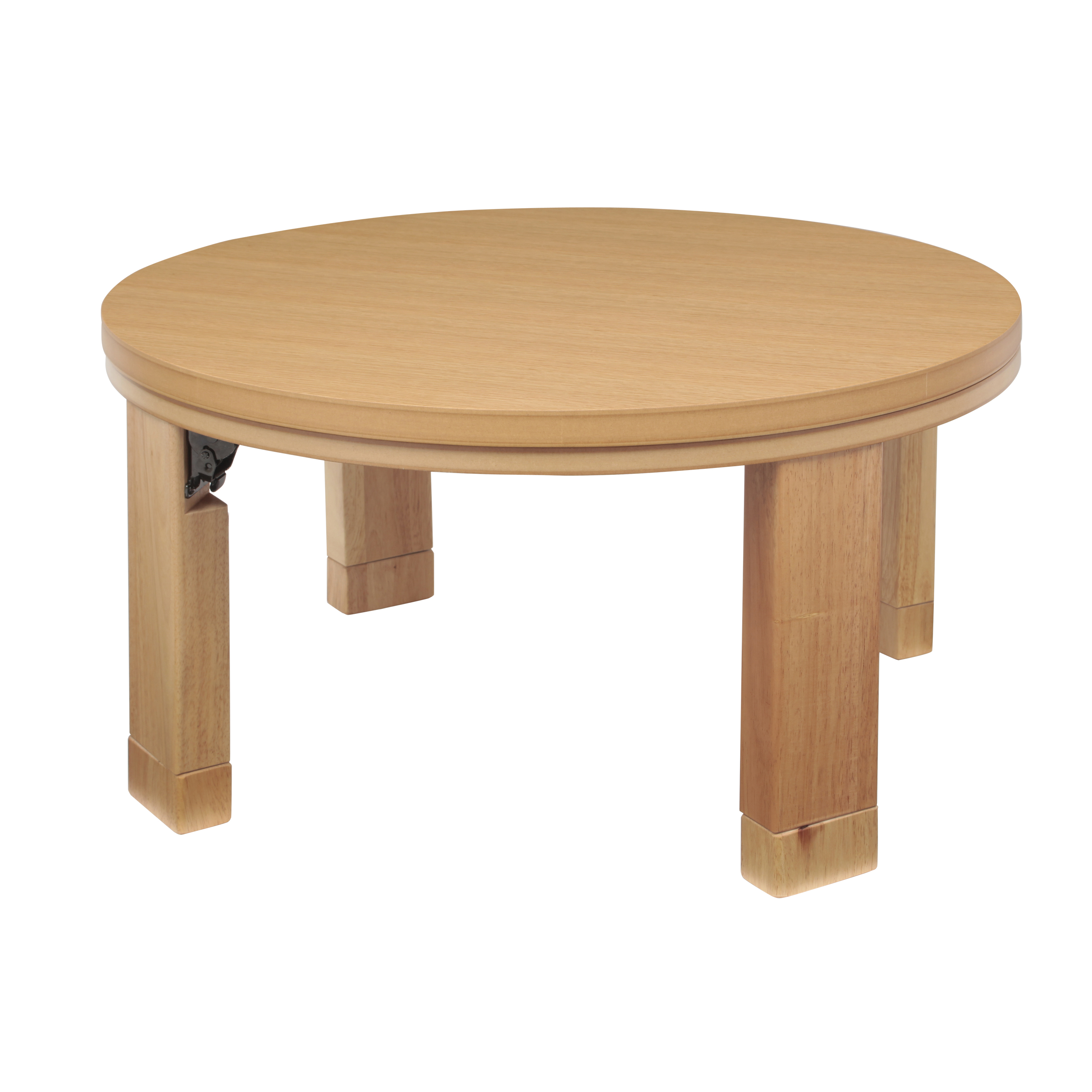 こたつ テーブル 円形 日本製 天然木丸型折れ脚こたつ ロンド 75cm