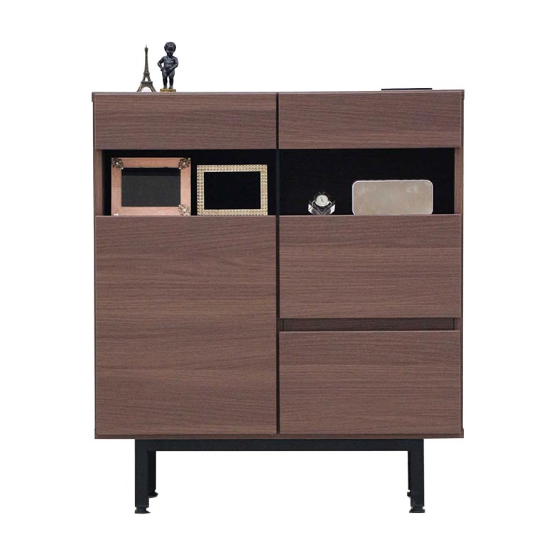 カリモク サイドボード 引き出し 扉付き 2口コンセント カリモク