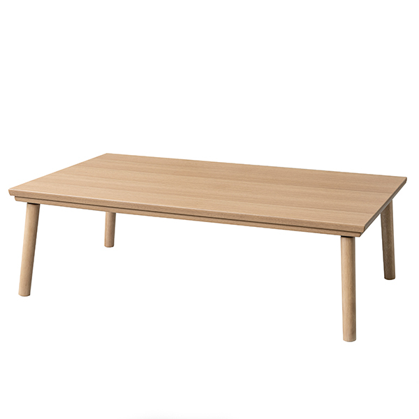 東谷 こたつテーブル 長方形 120cm フラットヒーター 薄型 薄い 4人用