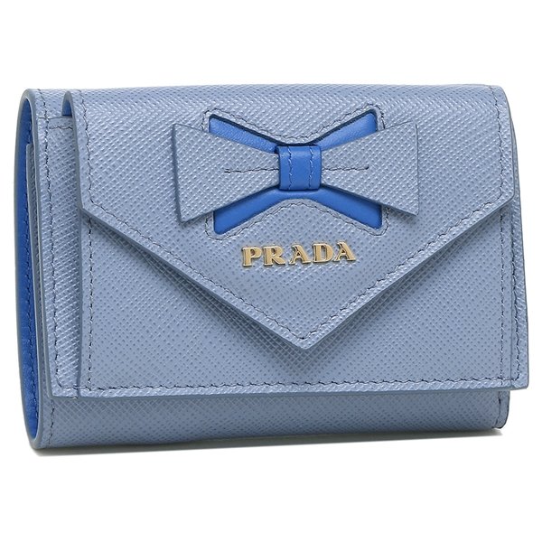 PRADA（プラダ） 三つ折り財布 サフィアーノ ミニ財布 リボン