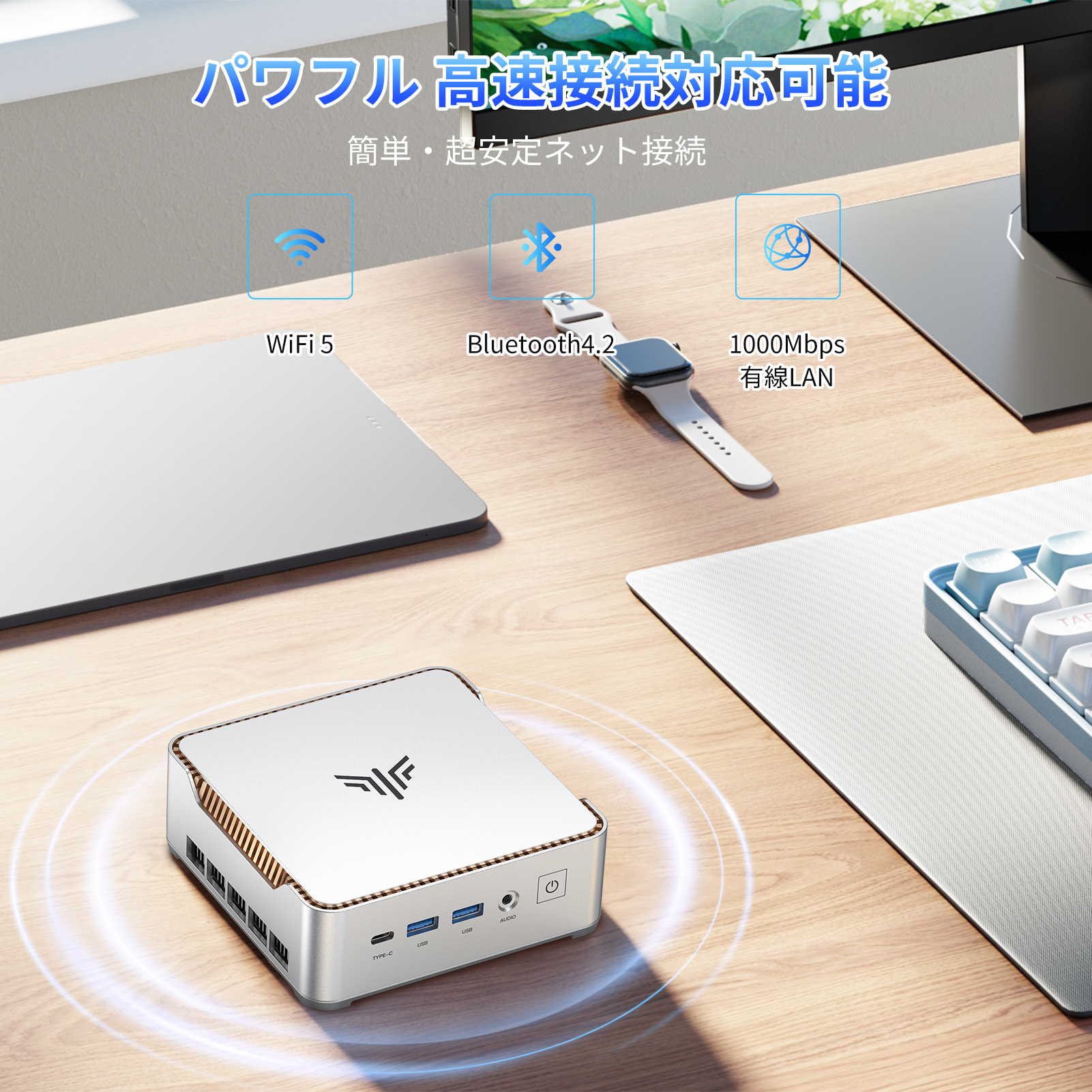 OEM KEY】 NIPOGI mini pc Ryzen 4300U 4C/4T 最大3.7GHz Win11Pro