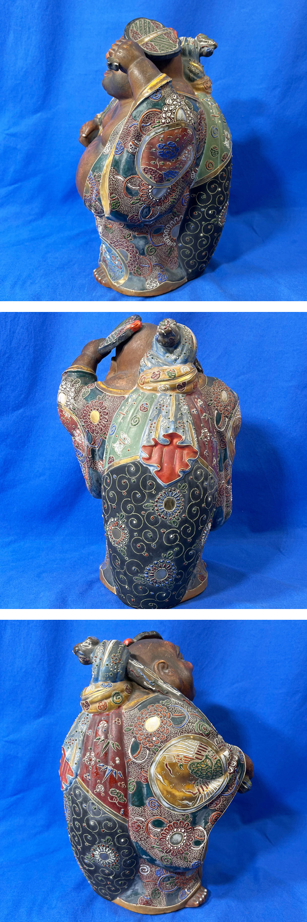 九谷焼 置物 高さ33cm 布袋様 縁起物 骨董 七福神 布袋尊 縁起 開運