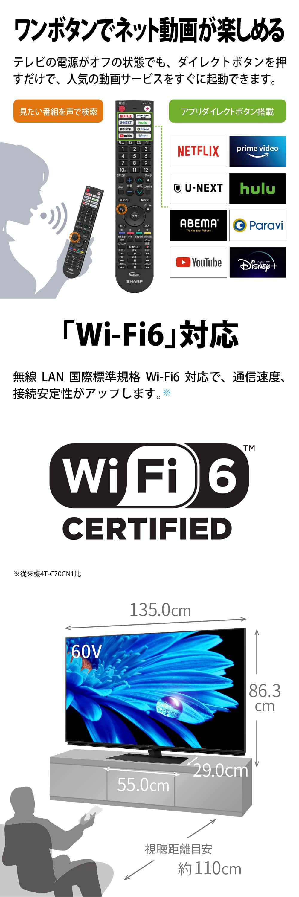 SHARP（シャープ） テレビ 60型 液晶テレビ アクオス 60インチ 4T