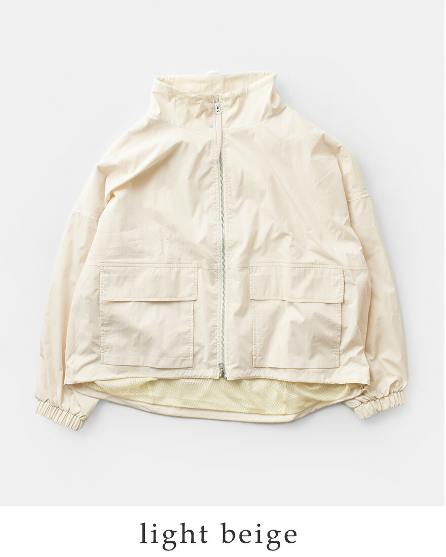 kha:ki（カーキ） ライト リップストップ スタンドカラー ジップアップ