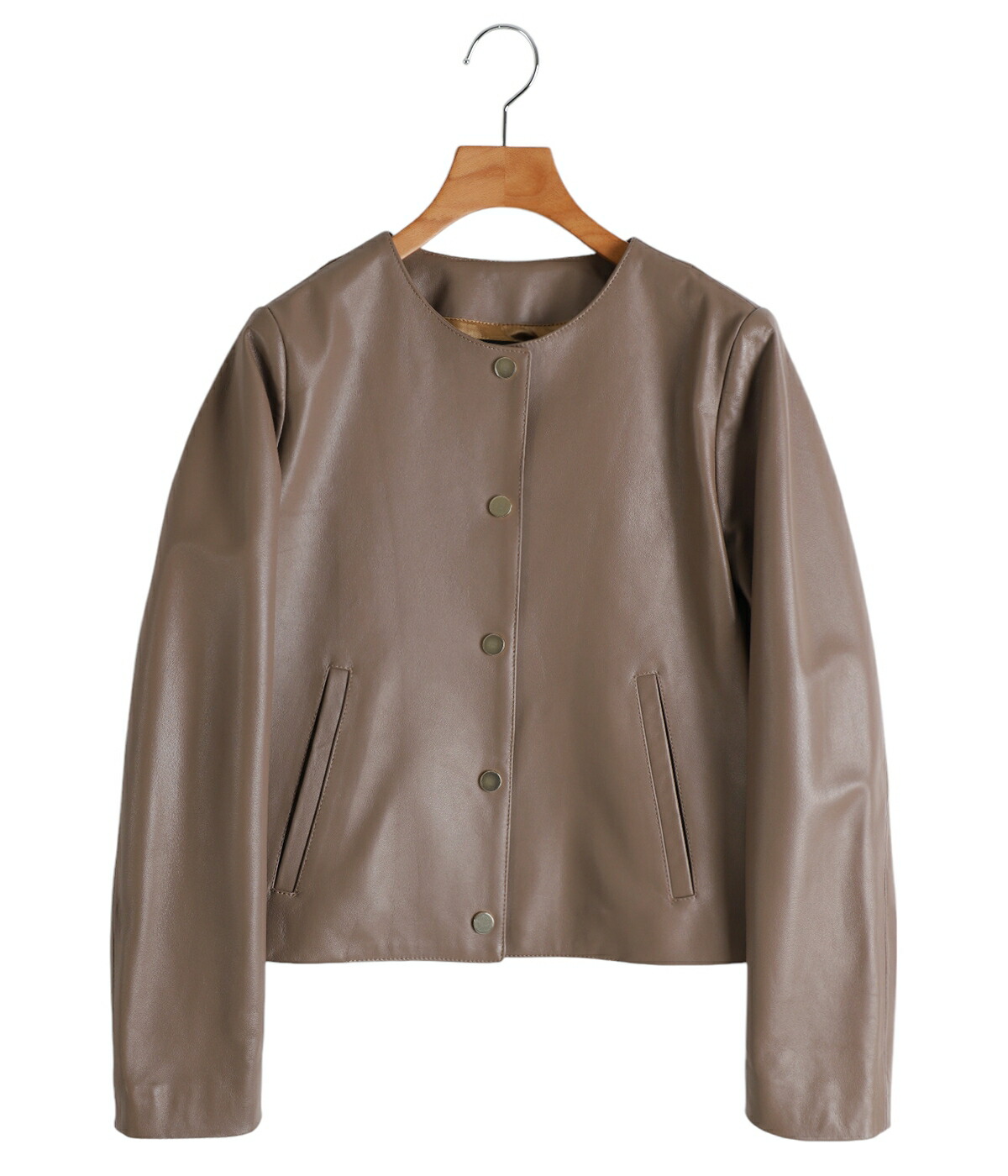 CINQUANTA（チンクワンタ） ： 【レディース】NO COLAR 5 METAL BUTTON