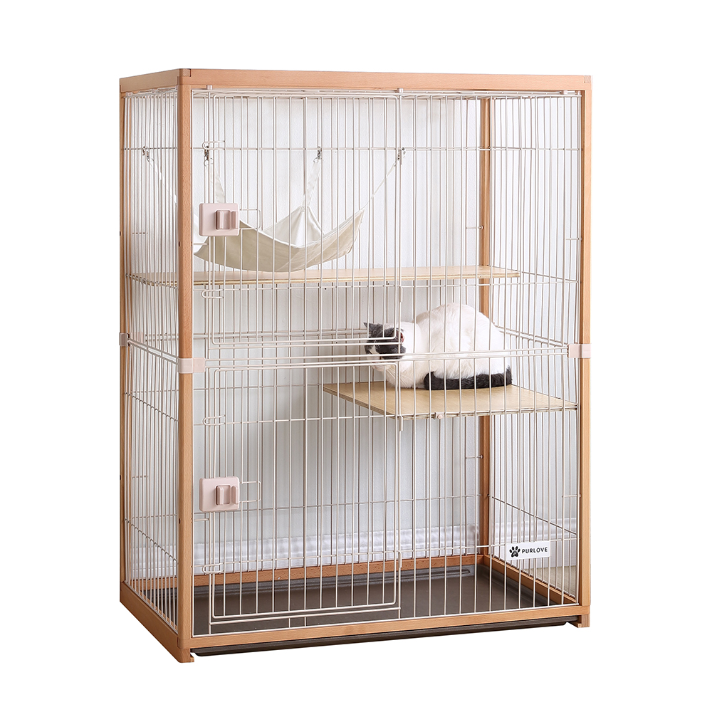 BTM 【再入荷】猫ケージ 2段 ハンモック付き キャットケージ 120cm