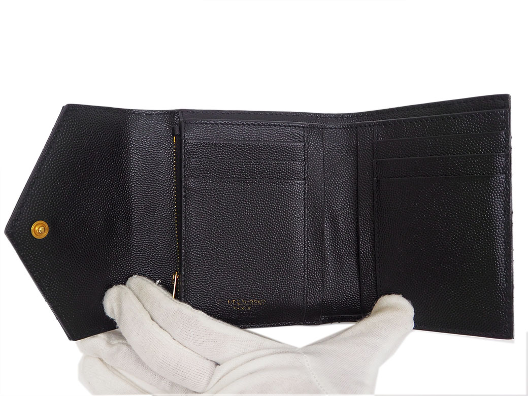 サンローラン ミックス マトラッセ モノグラム コンパクトウォレット