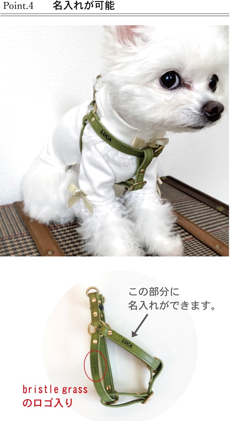 ペット用ハーネス（S〜SS）栃木レザー モストロレザー ヌメ 日本製