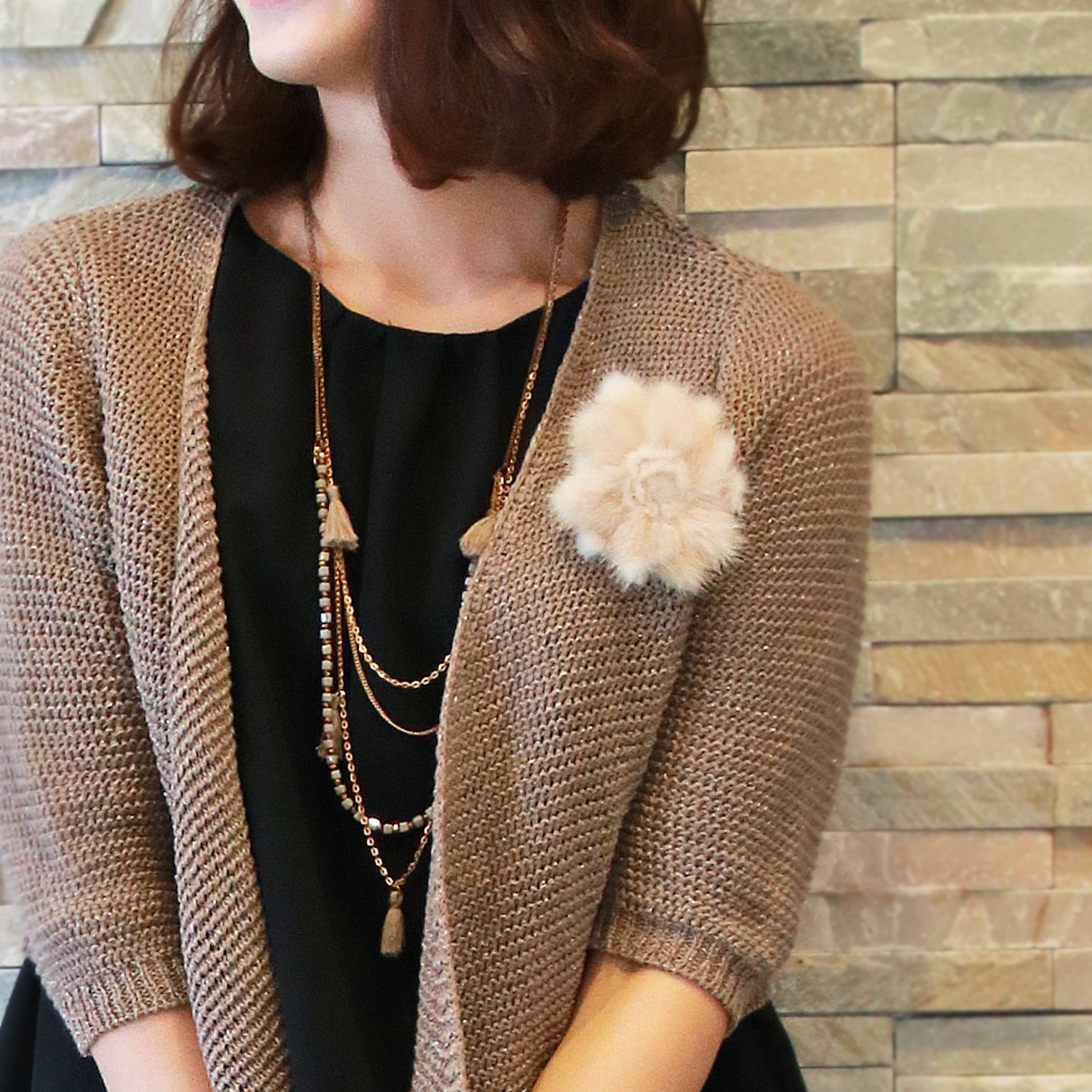 sankyo shokai（三京商会） ファー コサージュ ブローチ アクセサリー