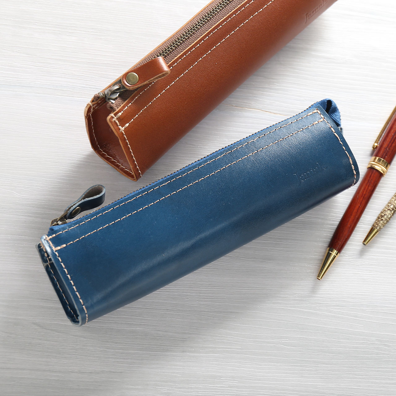 Jamale（ジャマレ） [5%offクーポン]栃木レザー ペンケース 日本製 本