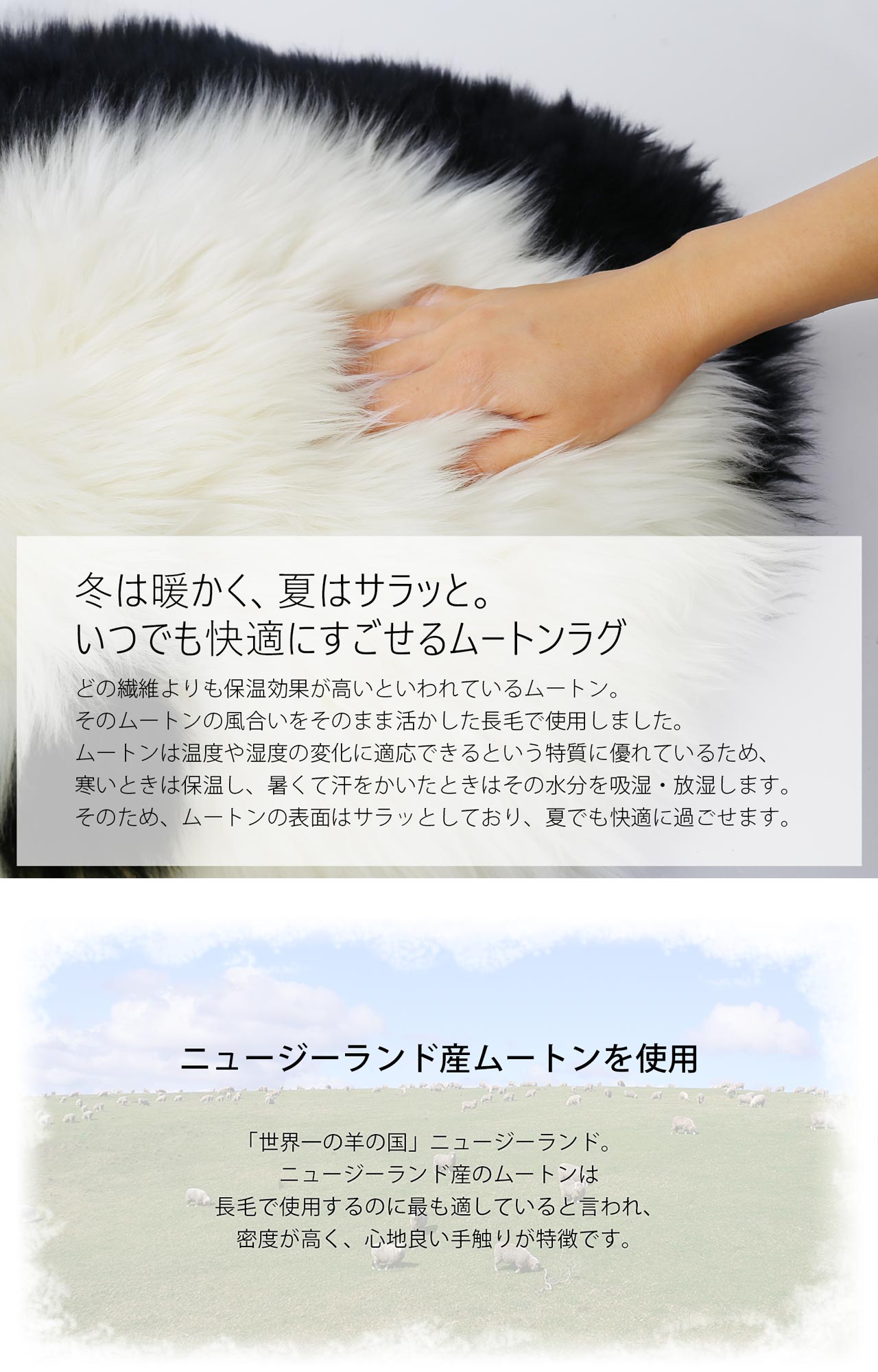 sankyo shokai（三京商会） ムートン パンダ ラグ クッション 座布団