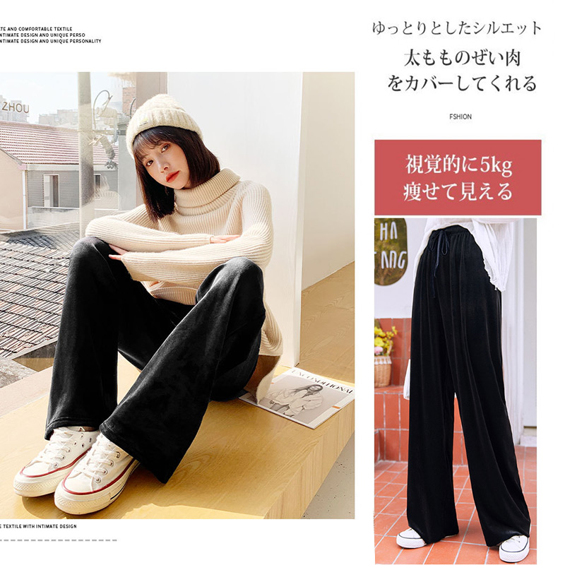 ベロアパンツ レディース ズボン 春秋冬 パンツ リラックスパンツ