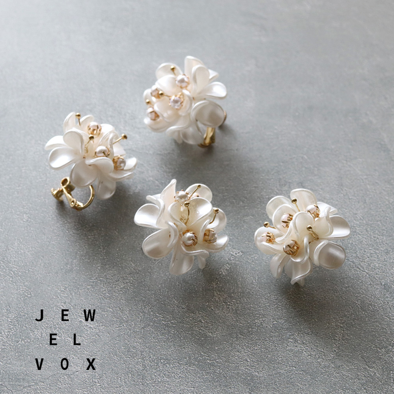 Jewel VOX ピアス イヤリング ニッケルフリー パール 花 フラワー