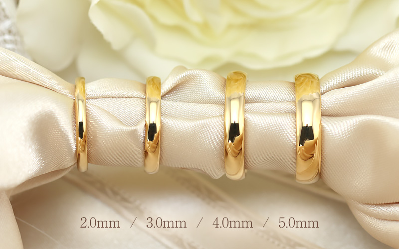 Jeweluce（ジュエルーチェ） K24 純金 ゴールド リング 4mm 【6〜13号