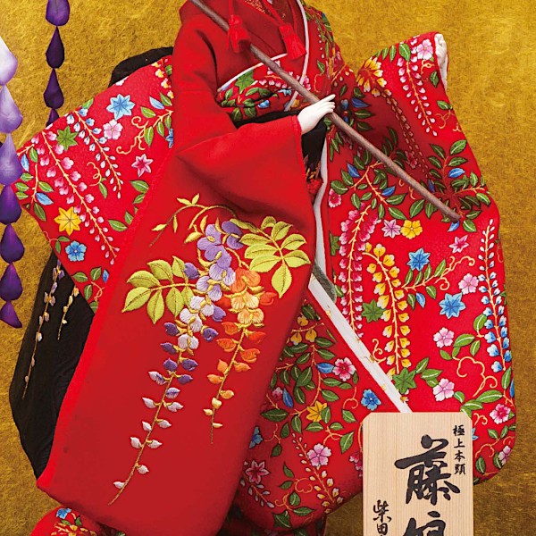 日本人形 藤娘1008ガラスケース付 : 雛人形-五月人形-販売-通販の陣屋